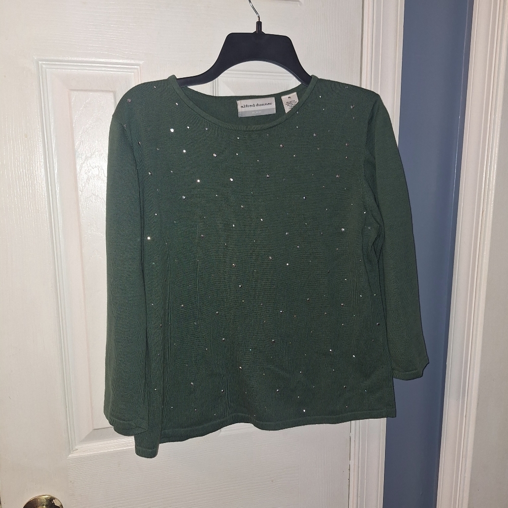 Green Shirt with Sparkle Accents**